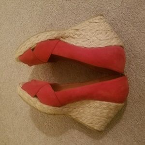 Red Michael Kors wedges